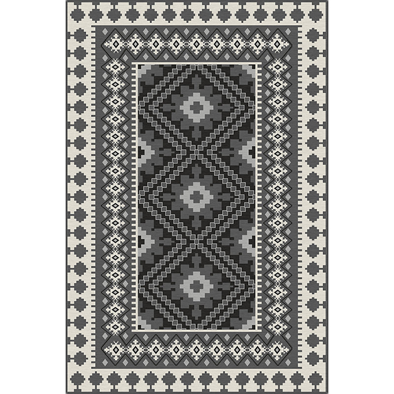 Americana Tribal Print Rug Grey and Brown Polyester Rug Machine Washable Non-Slip Area Rug for Living Room Clearhalo 'Area Rug' 'Rugs' 'Southwestern' Rug' 1608559