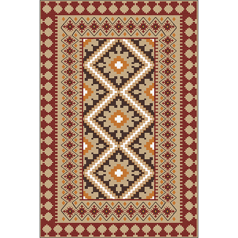 Americana Tribal Print Rug Grey and Brown Polyester Rug Machine Washable Non-Slip Area Rug for Living Room Clearhalo 'Area Rug' 'Rugs' 'Southwestern' Rug' 1608567