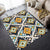Yellow and Black Persian Rug Polyester Checked Pattern Rug Washable Non-Slip Backing Carpet for Living Room Black Clearhalo 'Area Rug' 'Moroccan' 'Rugs' Rug' 1608581