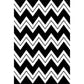 Black and White Novelty Rug Polyester Chevron Pattern Rug Washable Non-Slip Backing Carpet for Living Room Clearhalo 'Area Rug' 'Modern' 'Rugs' Rug' 1608649