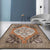 Brown Persian Rug Polyester Medallion and Floral Print Rug Washable Non-Slip Backing Carpet for Living Room Brown Clearhalo 'Area Rug' 'Moroccan' 'Rugs' Rug' 1608690