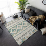 Americana Geometric Print Rug Green Polyester Rug Machine Washable Non-Slip Area Rug for Living Room Clearhalo 'Area Rug' 'Rugs' 'Southwestern' Rug' 1608895