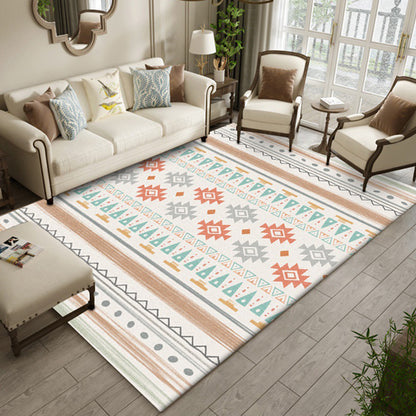 Americana Geometric Print Rug Beige Polyester Rug Machine Washable Non-Slip Area Rug for Living Room Beige Clearhalo 'Area Rug' 'Rugs' 'Southwestern' Rug' 1609229