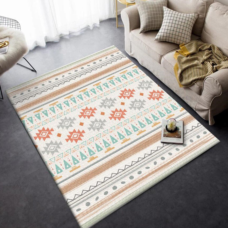 Americana Geometric Print Rug Beige Polyester Rug Machine Washable Non-Slip Area Rug for Living Room Clearhalo 'Area Rug' 'Rugs' 'Southwestern' Rug' 1609230