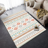 Americana Geometric Print Rug Beige Polyester Rug Machine Washable Non-Slip Area Rug for Living Room Clearhalo 'Area Rug' 'Rugs' 'Southwestern' Rug' 1609230