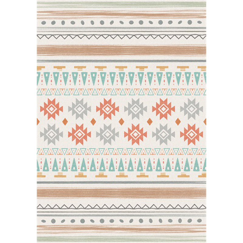 Americana Geometric Print Rug Beige Polyester Rug Machine Washable Non-Slip Area Rug for Living Room Clearhalo 'Area Rug' 'Rugs' 'Southwestern' Rug' 1609231