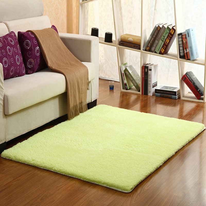 Contemporary Solid Color Rug Pink and Green Sherpa Rug Machine Washable Non-Slip Area Rug for Bedroom Green Clearhalo 'Area Rug' 'Casual' 'Rugs' Rug' 1609315