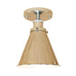 1 Light Metallic Semi Flush Light Vintage Style Rust/Copper Tapered Indoor Semi Flush Light Fixture Clearhalo 'Ceiling Lights' 'Close To Ceiling Lights' 'Close to ceiling' 'Semi-flushmount' Lighting' 160960