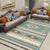 Unique Geometric Pattern Rug Blue and Green Vintage Rug Polyester Washable Anti-Slip Backing Area Rug for Bedroom Aqua Clearhalo 'Area Rug' 'Rugs' 'Southwestern' Rug' 1609609