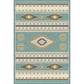Unique Geometric Pattern Rug Blue and Green Vintage Rug Polyester Washable Anti-Slip Backing Area Rug for Bedroom Clearhalo 'Area Rug' 'Rugs' 'Southwestern' Rug' 1609611