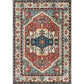 Vintage Medallion Pattern Rug Red and Green Polyester Rug Machine Washable Non-Slip Area Rug for Living Room Clearhalo 'Area Rug' 'Moroccan' 'Rugs' Rug' 1609728