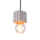 Cement Square Pendant Lighting with Bare Bulb Vintage 1 Light Restaurant Ceiling Lamp in Grey Clearhalo 'Ceiling Lights' 'Modern Pendants' 'Modern' 'Pendant Lights' 'Pendants' Lighting' 160983