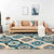 Classic Floral Pattern Rug Blue Vintage Rug Polyester Washable Anti-Slip Backing Area Rug for Bedroom Blue Clearhalo 'Area Rug' 'Moroccan' 'Rugs' Rug' 1610058