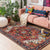 Retro Medallion Pattern Rug Red Persian Rug Polyester Machine Washable Anti-Slip Area Rug for Bedroom Red Clearhalo 'Area Rug' 'Moroccan' 'Rugs' Rug' 1610228