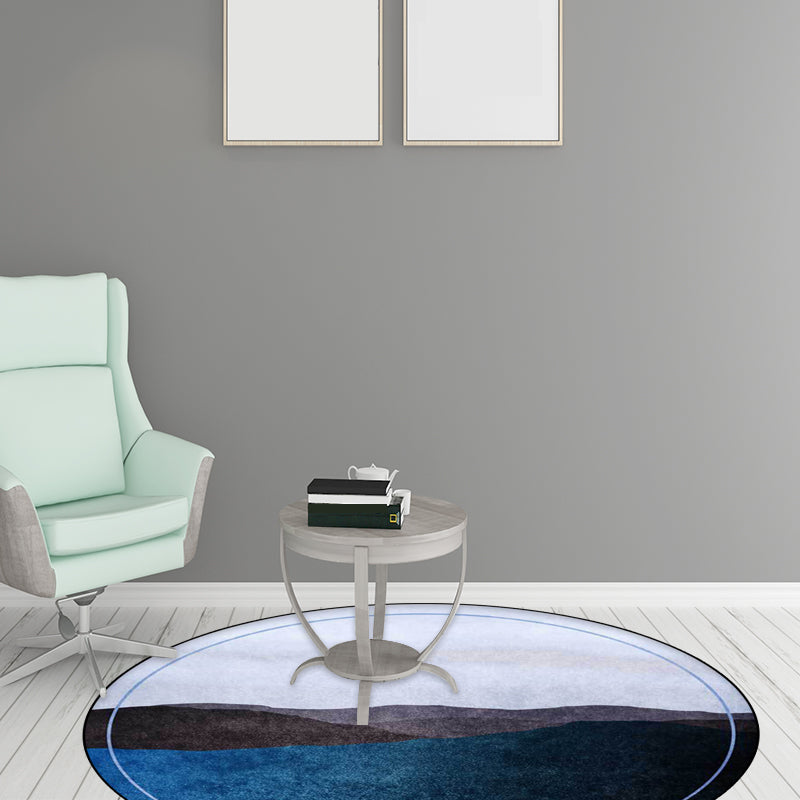 Green and Grey Oriental Rug Polyester Mountain Ombre Pattern Rug Washable Non-Slip Backing Carpet for Living Room Clearhalo 'Area Rug' 'Rug' 1610261