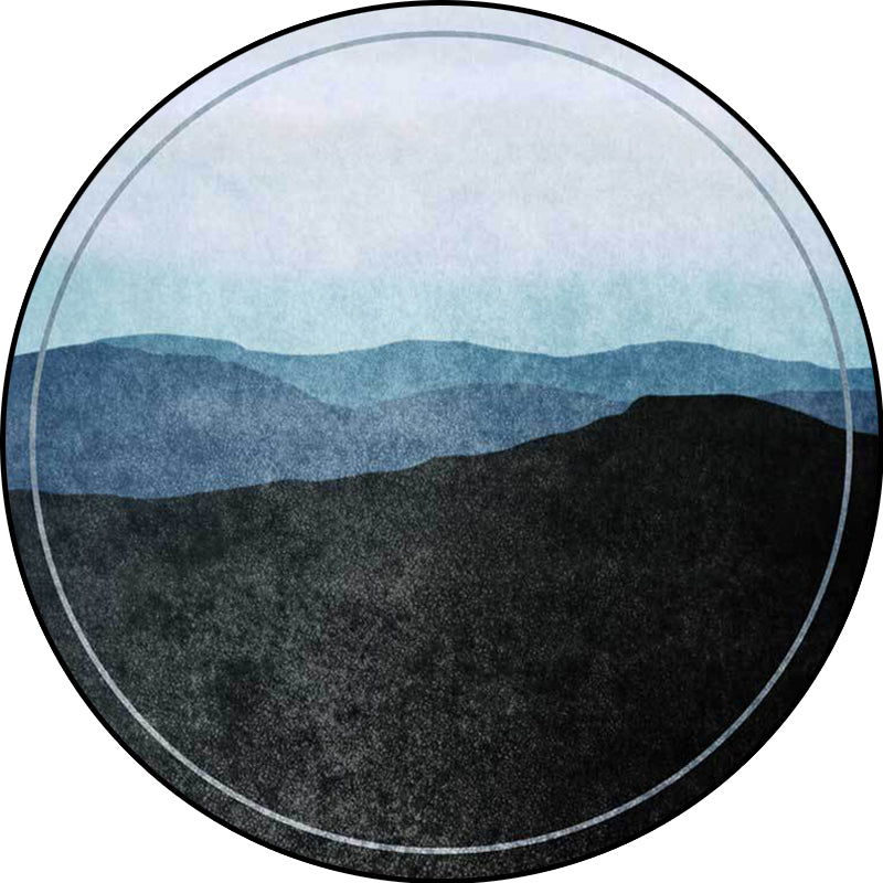 Green and Grey Oriental Rug Polyester Mountain Ombre Pattern Rug Washable Non-Slip Backing Carpet for Living Room Clearhalo 'Area Rug' 'Rug' 1610270