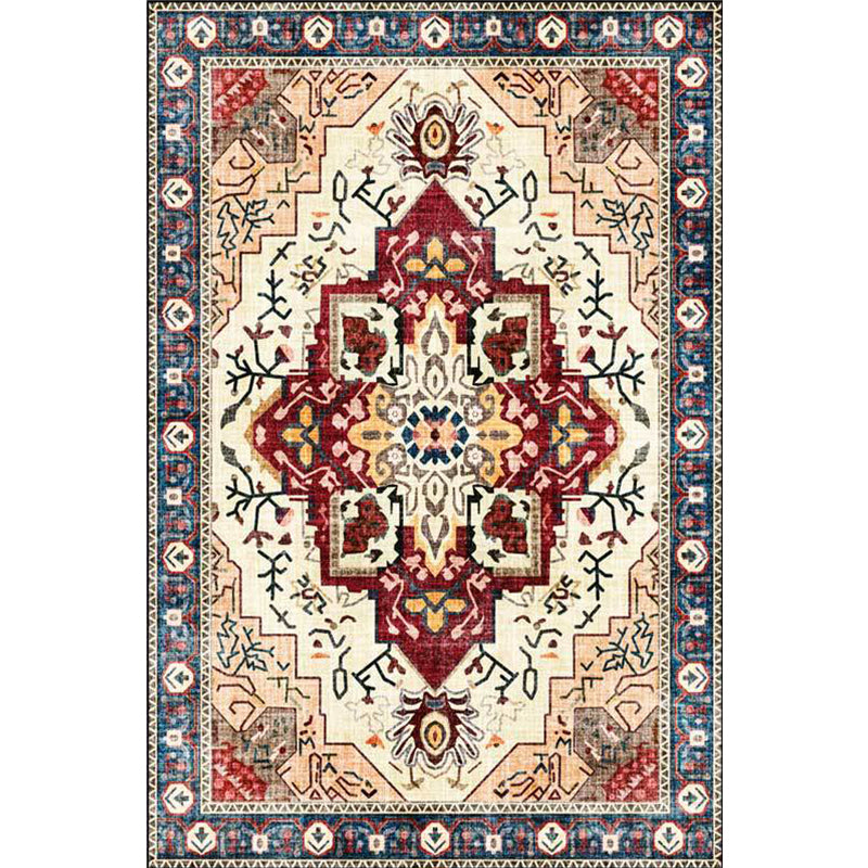 Moroccan Medallion Print Rug Light Brown Polyester Rug Machine Washable Non-Slip Area Rug for Living Room Clearhalo 'Area Rug' 'Moroccan' 'Rugs' Rug' 1610375