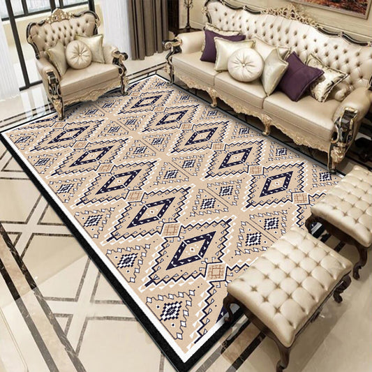 Americana Geometric Print Rug Yellow Polyester Rug Machine Washable Non-Slip Area Rug for Living Room Yellow Clearhalo 'Area Rug' 'Rugs' 'Southwestern' Rug' 1610466