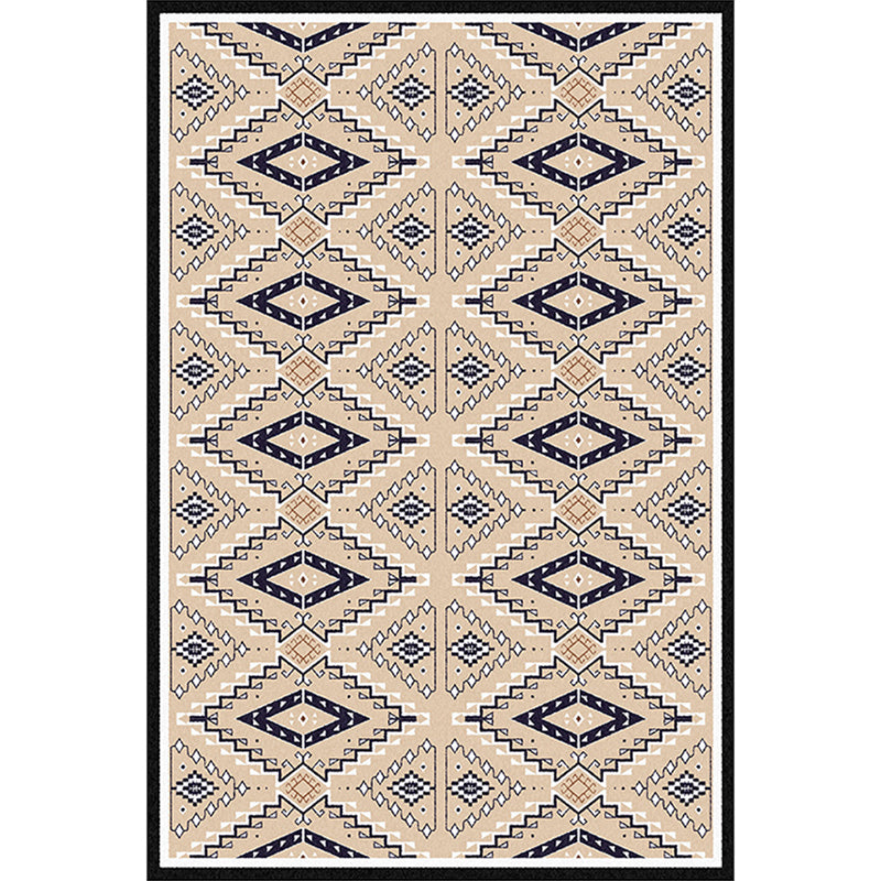 Americana Geometric Print Rug Yellow Polyester Rug Machine Washable Non-Slip Area Rug for Living Room Clearhalo 'Area Rug' 'Rugs' 'Southwestern' Rug' 1610468