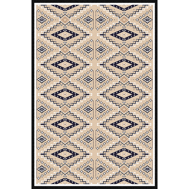 Americana Geometric Print Rug Yellow Polyester Rug Machine Washable Non-Slip Area Rug for Living Room Clearhalo 'Area Rug' 'Rugs' 'Southwestern' Rug' 1610468
