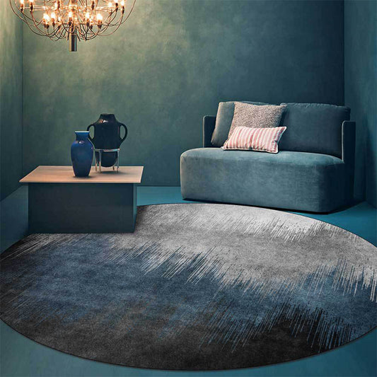 Blue and Grey Modern Rug Polyester Ombre Pattern Rug Washable Non-Slip Backing Carpet for Living Room Clearhalo 'Area Rug' 'Modern' 'Rugs' Rug' 1610540