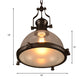 1-Light Dome Shade Pendant Lighting Fixture Industrial Black Clear Glass Hanging Ceiling Light with Trim Ring Clearhalo 'Ceiling Lights' 'Glass shade' 'Glass' 'Industrial Pendants' 'Industrial' 'Middle Century Pendants' 'Pendant Lights' 'Pendants' 'Tiffany' Lighting' 161056