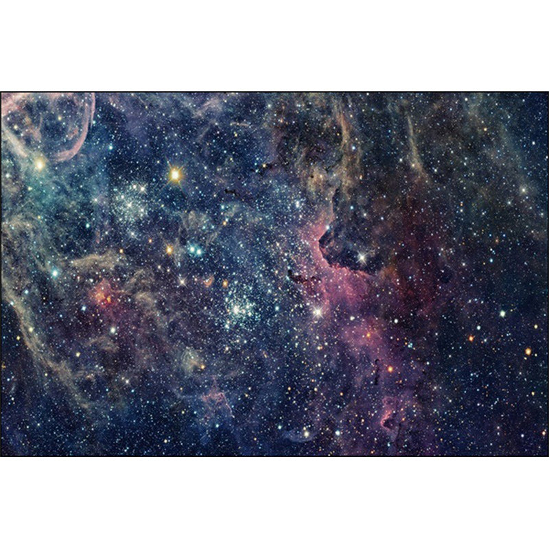 Modern Living Room Rug in Blue Outer Space Galaxy Print Rug Polyester Non-Slip Backing Area Rug Clearhalo 'Area Rug' 'Modern' 'Rugs' Rug' 1610680