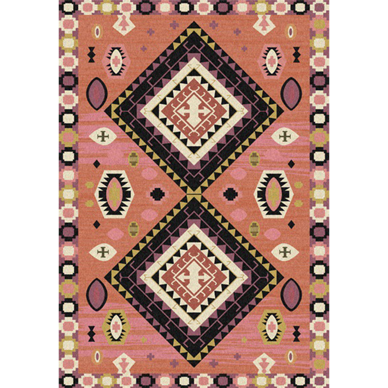 Brown Tribal Rug Polyester Geometric Pattern Rug Washable Non-Slip Backing Carpet for Living Room Clearhalo 'Area Rug' 'Rugs' 'Southwestern' Rug' 1610840