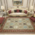 Red and Beige Moroccan Rug Polyester Checked and Floral Pattern Rug Washable Non-Slip Backing Carpet for Living Room Red Clearhalo 'Area Rug' 'Moroccan' 'Rugs' Rug' 1610878