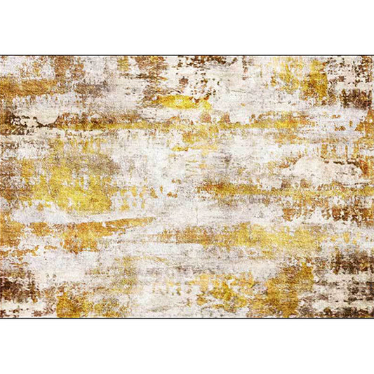 Stylish Abstract Rug Golden Industrial Rug Polyester Washable Anti-Slip Backing Area Rug for Living Room Clearhalo 'Area Rug' 'Modern' 'Rugs' Rug' 1612271