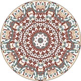 Traditional Floral Pattern Rug Blue Tribal Rug Polyester Washable Anti-Slip Backing Area Rug for Living Room Clearhalo 'Area Rug' 'Moroccan' 'Rugs' Rug' 1612319