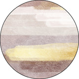 Brown Modern Rug Polyester Abstract Rug Washable Non-Slip Backing Carpet for Living Room