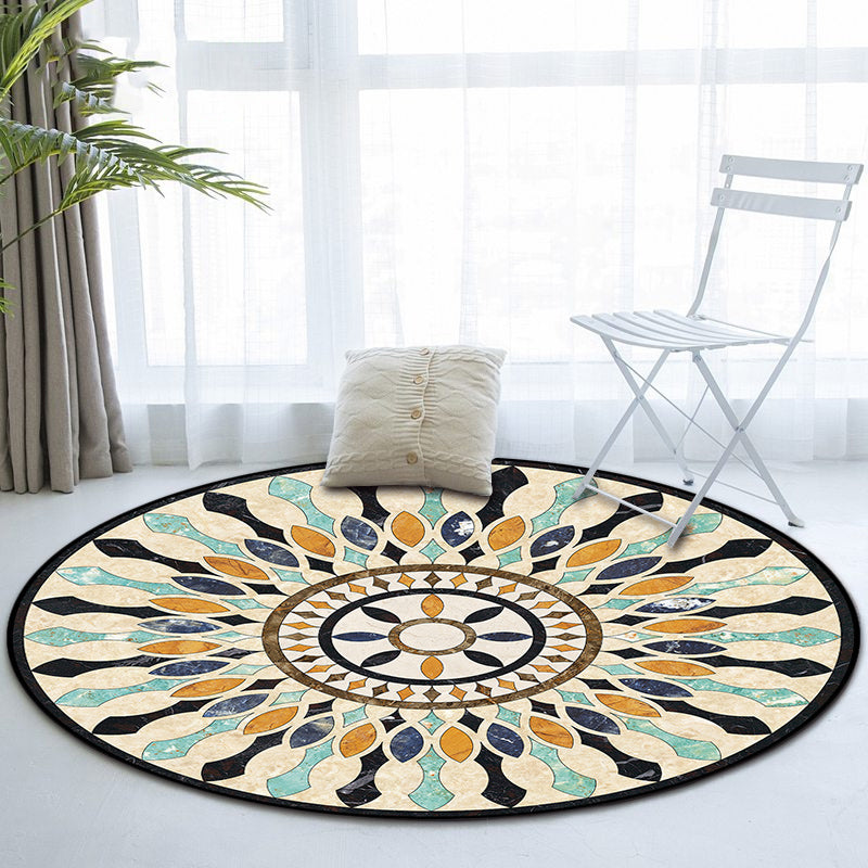 Americana Tribal Pattern Rug Apricot Polyester Rug Machine Washable Non-Slip Area Rug for Bedroom Clearhalo 'Area Rug' 'Rugs' 'Southwestern' Rug' 1612657