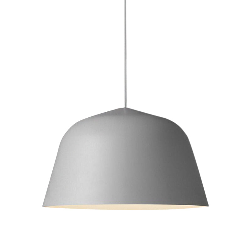 Nordic Style Dome Shade Hanging Ceiling Light 10"/16" Dia 1 Light Metal Pendant Lamp in Black/Green for Bedroom Clearhalo 'Ceiling Lights' 'Modern Pendants' 'Modern' 'Pendant Lights' 'Pendants' Lighting' 161267