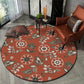 Grey Vintage Rug Polyester Floral and Leaf Pattern Rug Washable Non-Slip Backing Carpet for Living Room Red Clearhalo 'Area Rug' 'Rugs' 'Vintage' Rug' 1612749