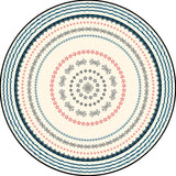 Bohemian Concentric Circles Pattern Rug with Floral Beige and Green Polyester Rug Machine Washable Non-Slip Area Rug for Bedroom Clearhalo 'Area Rug' 'Bohemian' 'Rugs' Rug' 1612844