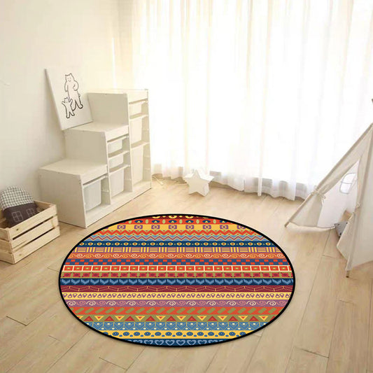 Classic Striped Pattern Rug Orange Tribal Rug Polyester Washable Anti-Slip Backing Area Rug for Living Room Clearhalo 'Area Rug' 'Rugs' 'Southwestern' Rug' 1612851