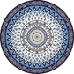 Americana Concentric Circles Pattern Rug Blue Polyester Rug Machine Washable Non-Slip Area Rug for Bedroom Clearhalo 'Area Rug' 'Rugs' 'Southwestern' Rug' 1612884
