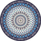 Americana Concentric Circles Pattern Rug Blue Polyester Rug Machine Washable Non-Slip Area Rug for Bedroom Clearhalo 'Area Rug' 'Rugs' 'Southwestern' Rug' 1612884