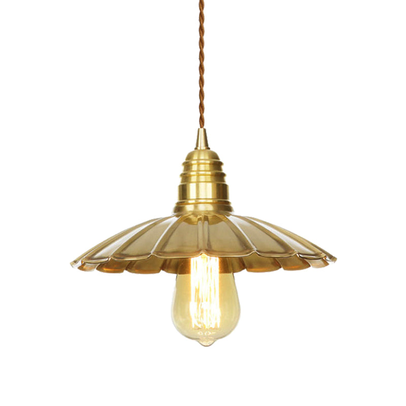 9.5"/8" W 1 Bulb Ceiling Fixture with Amber Glass Shade Mid-Century Dining Table Pendant Light in Brass Clearhalo 'Art Deco Pendants' 'Cast Iron' 'Ceiling Lights' 'Ceramic' 'Crystal' 'Industrial Pendants' 'Industrial' 'Metal' 'Middle Century Pendants' 'Pendant Lights' 'Pendants' 'Tiffany' Lighting' 161292