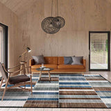 Contemporary Striped Pattern Rug Brown and Blue Polyester Rug Machine Washable Non-Slip Area Rug for Bedroom Brown Clearhalo 'Area Rug' 'Modern' 'Rugs' Rug' 1613074