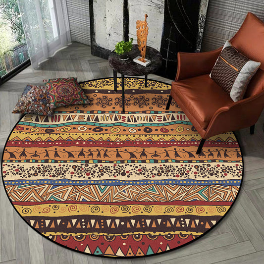 Americana Tribal Pattern Rug Red and Brown Polyester Rug Machine Washable Non-Slip Area Rug for Bedroom Clearhalo 'Area Rug' 'Rugs' 'Southwestern' Rug' 1613083