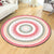 Bohemian Concentric Circles Pattern Rug Red Polyester Rug Machine Washable Non-Slip Area Rug for Bedroom Red Clearhalo 'Area Rug' 'Bohemian' 'Rugs' Rug' 1613578