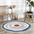 Green and White Bohemian Rug Polyester Concentric Circles and Striped Pattern Rug Washable Non-Slip Backing Carpet for Living Room Grey Clearhalo 'Area Rug' 'Bohemian' 'Rugs' Rug' 1613586