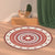 Vingtage Concentric Circles Pattern Rug Blue and Red Bohemian Rug Polyester Washable Anti-Slip Backing Area Rug for Living Room Red Clearhalo 'Area Rug' 'Bohemian' 'Rugs' Rug' 1613622