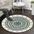 Vingtage Concentric Circles Pattern Rug Blue and Red Bohemian Rug Polyester Washable Anti-Slip Backing Area Rug for Living Room Green Clearhalo 'Area Rug' 'Bohemian' 'Rugs' Rug' 1613630