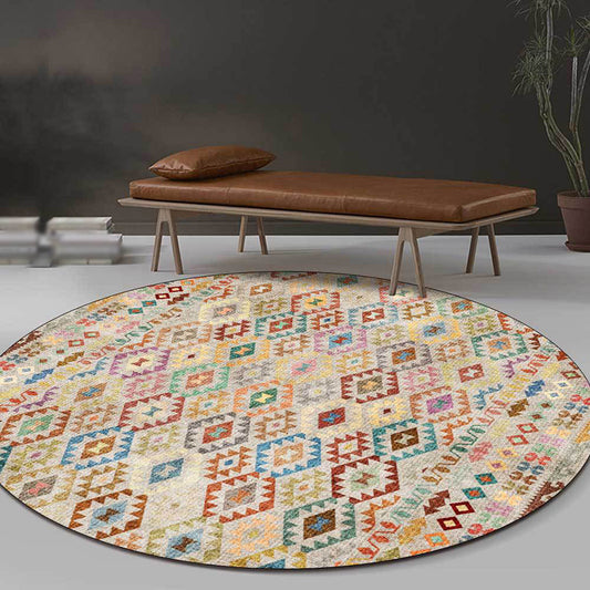 Americana Geometric Pattern Rug Beige Polyester Rug Machine Washable Non-Slip Area Rug for Bedroom Clearhalo 'Area Rug' 'Rugs' 'Southwestern' Rug' 1613639