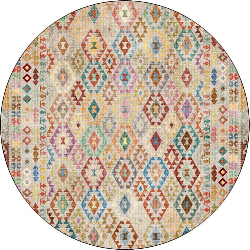 Americana Geometric Pattern Rug Beige Polyester Rug Machine Washable Non-Slip Area Rug for Bedroom Clearhalo 'Area Rug' 'Rugs' 'Southwestern' Rug' 1613640