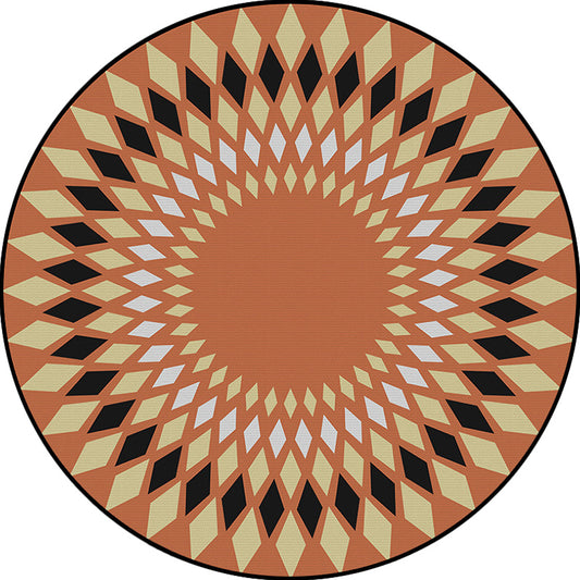 Orange Southwestern Rug Polyester Geometric Pattern Rug Washable Non-Slip Backing Carpet for Living Room Clearhalo 'Area Rug' 'Rugs' 'Southwestern' Rug' 1613704
