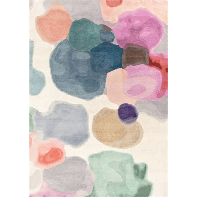 Nordic Novelty Rug in Yellow Color Block Bubbles Pattern Rug Polyester Washable Carpet for Home Decor Clearhalo 'Area Rug' 'Rug' 1613998